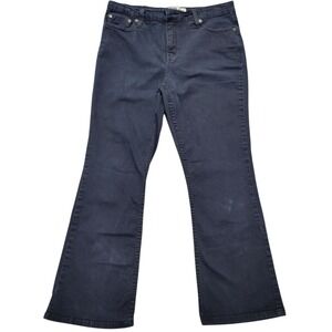 Signature Levi‎ Strauss Bootcut Jeans Wmn 12 Short At Waist Dark Blue Denim B314